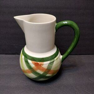 Vintage Vernon Tam O Shanter Pitcher, Hand-Painted Ceramic Jug Mid Century Retro